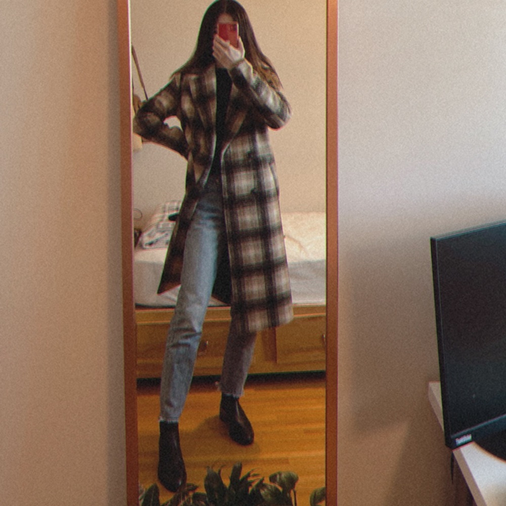 Hailey checked coat - Picture 3 of 5